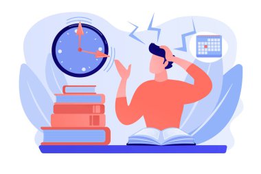 Sınavlar ve testler kavram vektör illüstrasyon