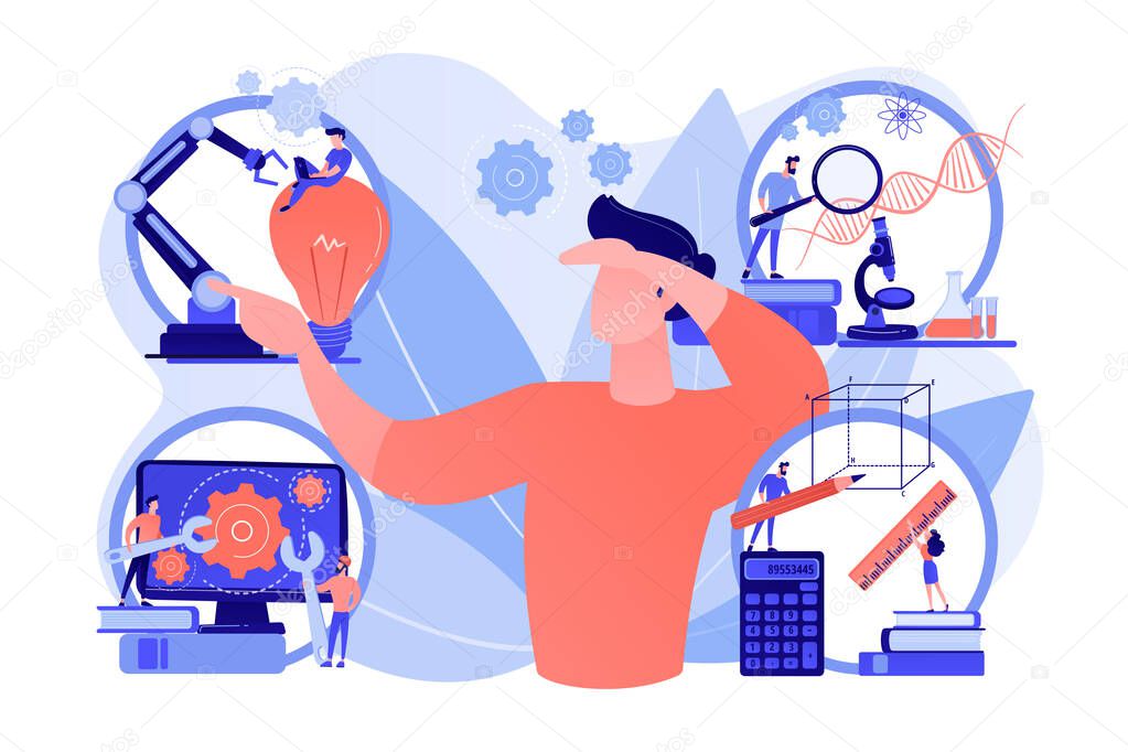 STEM education concept vector illustration