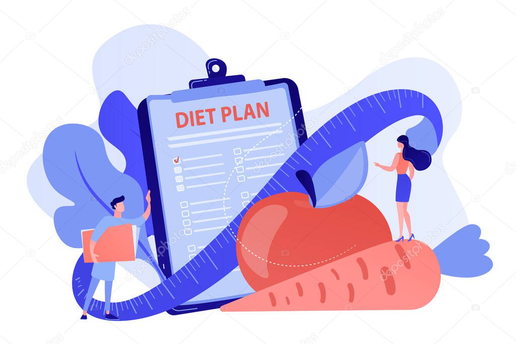 Nutrition diet concept vector illustration.