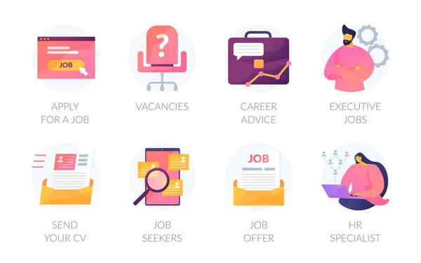 Human resources vector icons set
