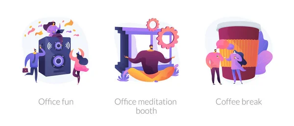 Ofis yaşam vektörü metaforları — Stok Vektör