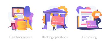 Bankacılık ve finans hizmetleri vektör metaforları.