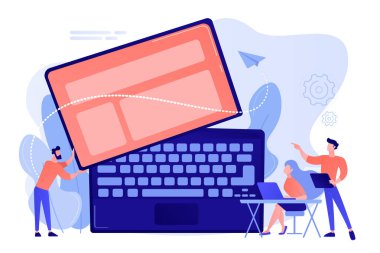 Çıkarılabilir aygıt teknoloji kavramı vektör çizim.