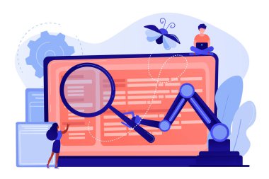 Test kavramı vektör çizim otomatik.