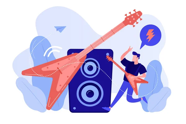 Rock music concept vector illustration. — Stock Vector