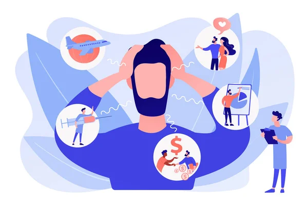 Anxiety concept vector illustration — Stock Vector