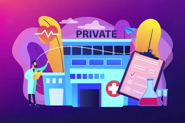 Private healthcare concept vector illustration. — Stock Vector