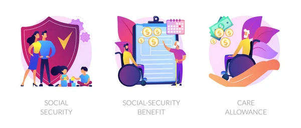 State social security system vector concept metaphors — 스톡 벡터