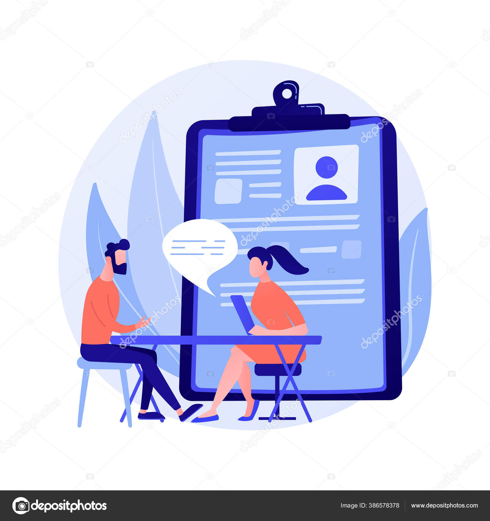 Icono De Entrevista De Trabajo Ilustración De Icono De Entrevista De