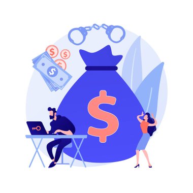 Kredi kartı dolandırıcılığı vektör konsepti metaforu