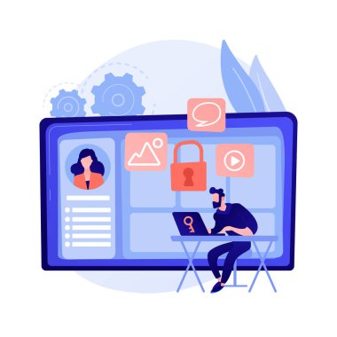 Sosyal medya takip vektör konsepti metaforu