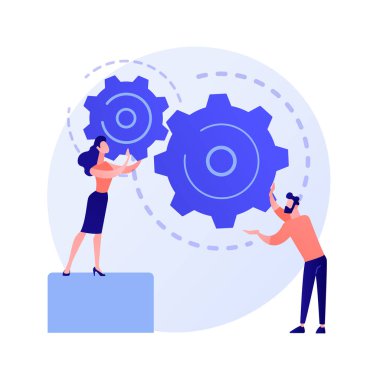 Etkili eşzamanlı vektör konsepti metaforu