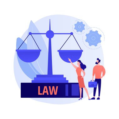 Hukuk hizmetleri uzmanı. Hukuk eğitimi, adalet ve eşitlik, profesyonel davalar rehberlik eder. Avukat, hukuk danışmanı tartışmalı konularda danışmanlık yapıyor. Vektör izole kavram metaforu