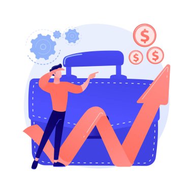 İş fırsatları, fırsatlar. Profesyonel hırslar, şirket geliştirme planları, yenilik arayışı. Öngörülü girişimci yeni trendler bekliyor. Vektör izole kavram metaforu