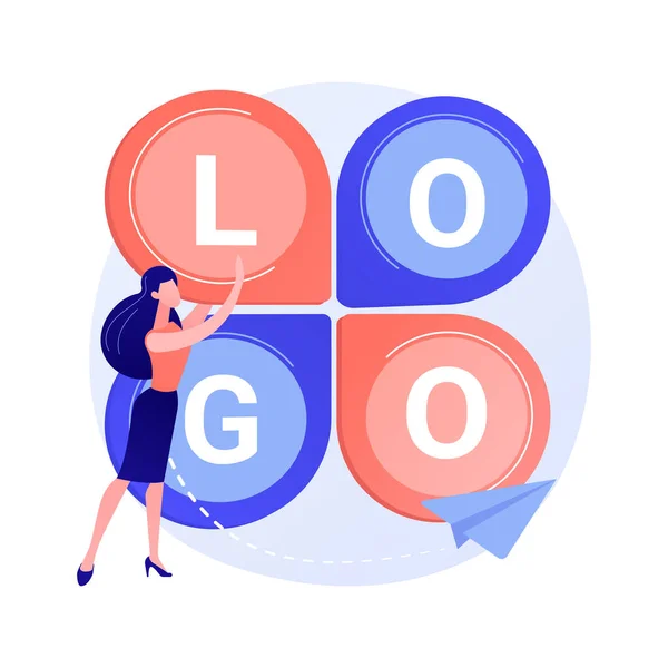 Logo Design Company Slogan Creating Corporate Branding Identity Graphic Designer — Stock Vector