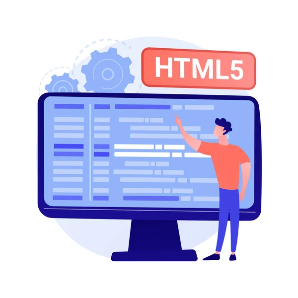 Програмування Html5 Розробка Веб Сайтів Веб Додатків Написання Сценаріїв Оптимізація — стоковий вектор