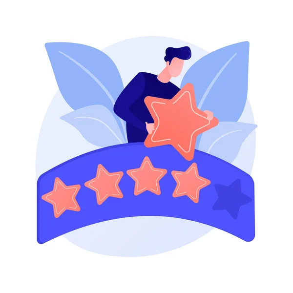 Five Star Grading Evaluation Rating Estimating Excellent Review Customer Satisfaction — Stock Vector