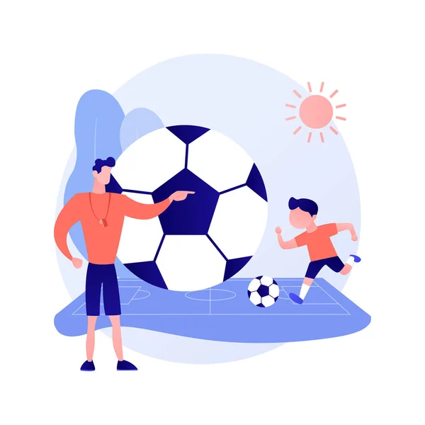Soccer Camp Training Ball Game Football Club Active Rest Professional — Stock Vector
