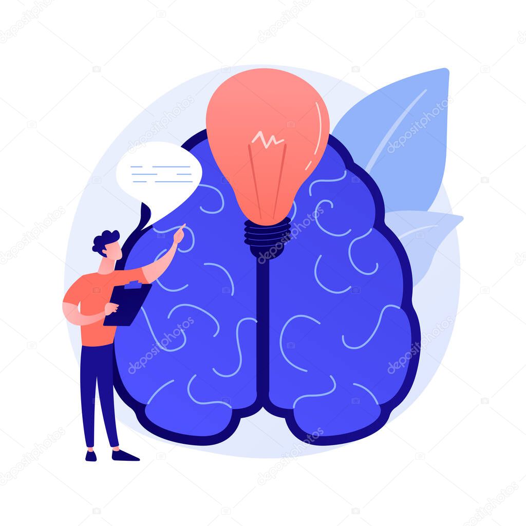 Innovative ideas generation. Creative thinking, cognitive insight and inspiration, genius inventive mind. Successful problem solution search. Vector isolated concept metaphor illustration
