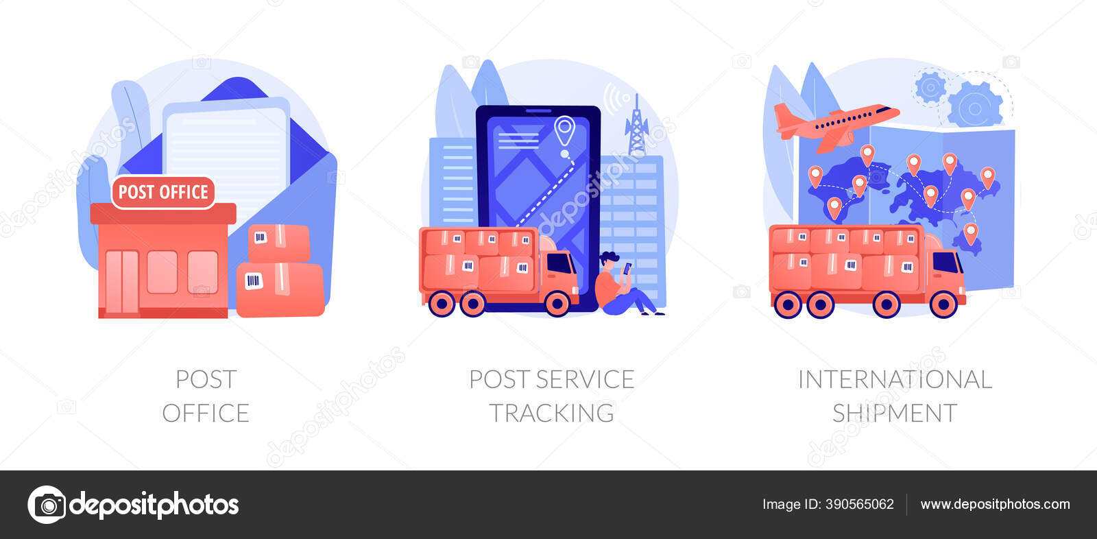 Delivery global tracking system service online Vector Image