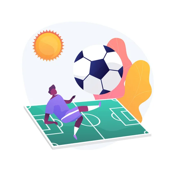 Entrenamiento Campamento Fútbol Juego Pelota Club Fútbol Descanso Activo Futbolista — Vector de stock