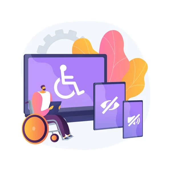 Electronic Accessibility Abstract Concept Vector Illustration Accessibility Websites Electronic Device — Stock Vector