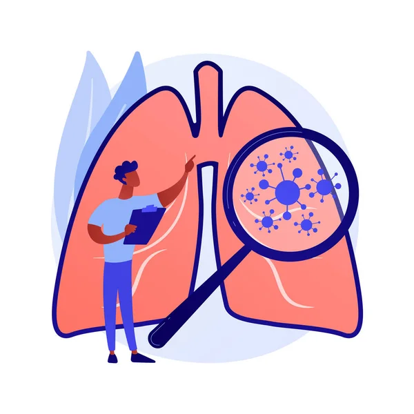 Αναπνευστική Νόσος Ιατρικό Πρόβλημα Καρκίνος Του Πνεύμονα Βρογχικό Άσθμα Διάγνωση — Διανυσματικό Αρχείο