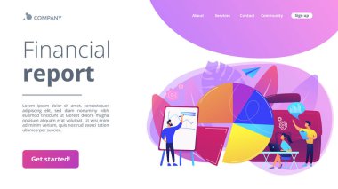 Satış konuşması. Veri görselleştirme unsuru, pazarlama şeması. Araştırma verileri. İş istatistikleri, mali raporlar, şirket performans analizi konsepti. Web sitesi indirme web sayfası şablonu.