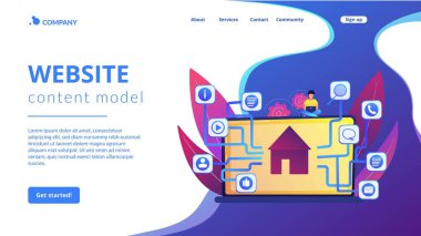 Geliştirme servisi, akıllı ev, IOT teknolojisi, ağ programlama. Sitemap oluşturma, web sitesi içeriği modeli, site navigasyon haritası konsepti. Web sitesi indirme web sayfası şablonu.