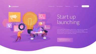 Beyin fırtınası iniş sayfası konsepti