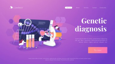 Genetik test iniş sayfası kavramı