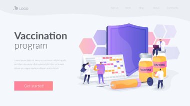 Aşılama programı iniş sayfası kavramı