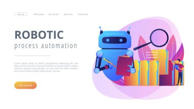Robotik işlem otomasyon iniş sayfası.