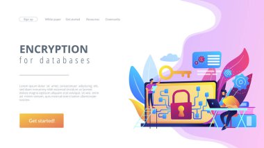 Veri sızıntısı konsepti iniş sayfası