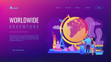 Dünya konsept iniş sayfasını gezmek