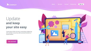 Web sitesi bakım konsepti iniş sayfası