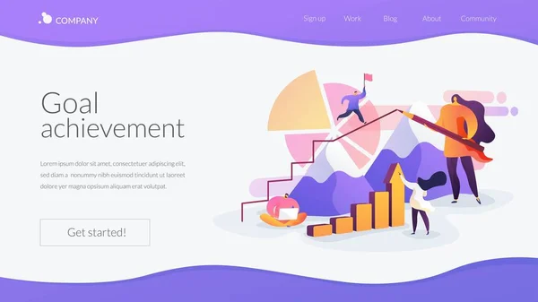 Business coaching landing page concept — Stockvector