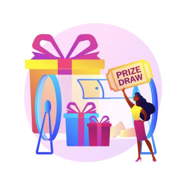 Prize draw vector concept metaphor clipart