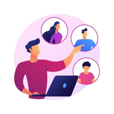 Sosyal ağ, sohbet vektörü metaforu.