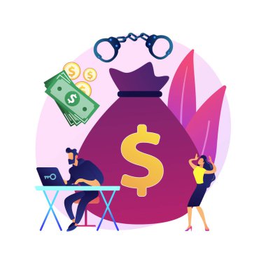 Kredi kartı dolandırıcılığı vektör konsepti metaforu