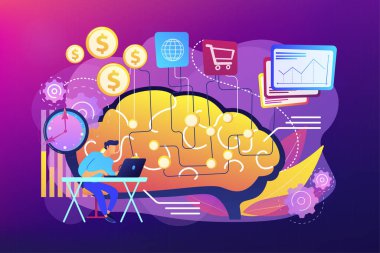 Konsept vektör illüstrasyonunda yapay zeka