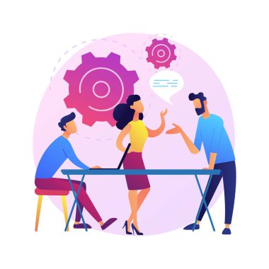 İş semineri vektör metaforu