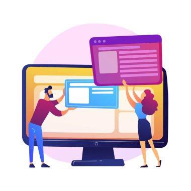 Web sitesi arayüzü geliştirme vektör konsepti metaforu.