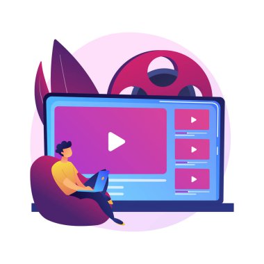 Video içeriği pazarlama vektör konsepti metaforu