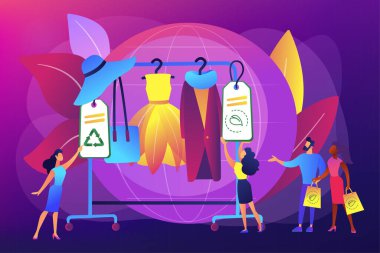 Sürdürülebilir moda konsepti vektör çizimi
