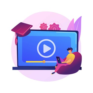 İnternet dersleri vektör konsepti metaforu arıyor.