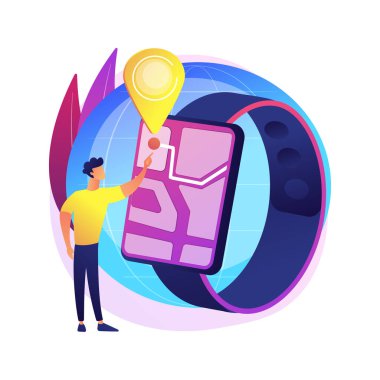 GPS uygulama vektör metaforu