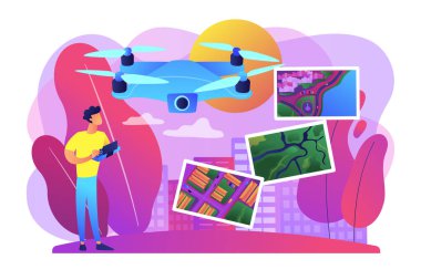 Hava fotoğrafçılığı kavramı vektör illüstrasyonu