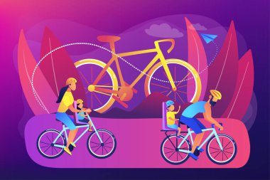 Bisiklet deneyimleri konsept vektör illüstrasyonu.