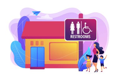 Kamu restroomkonsept vektör çizimi